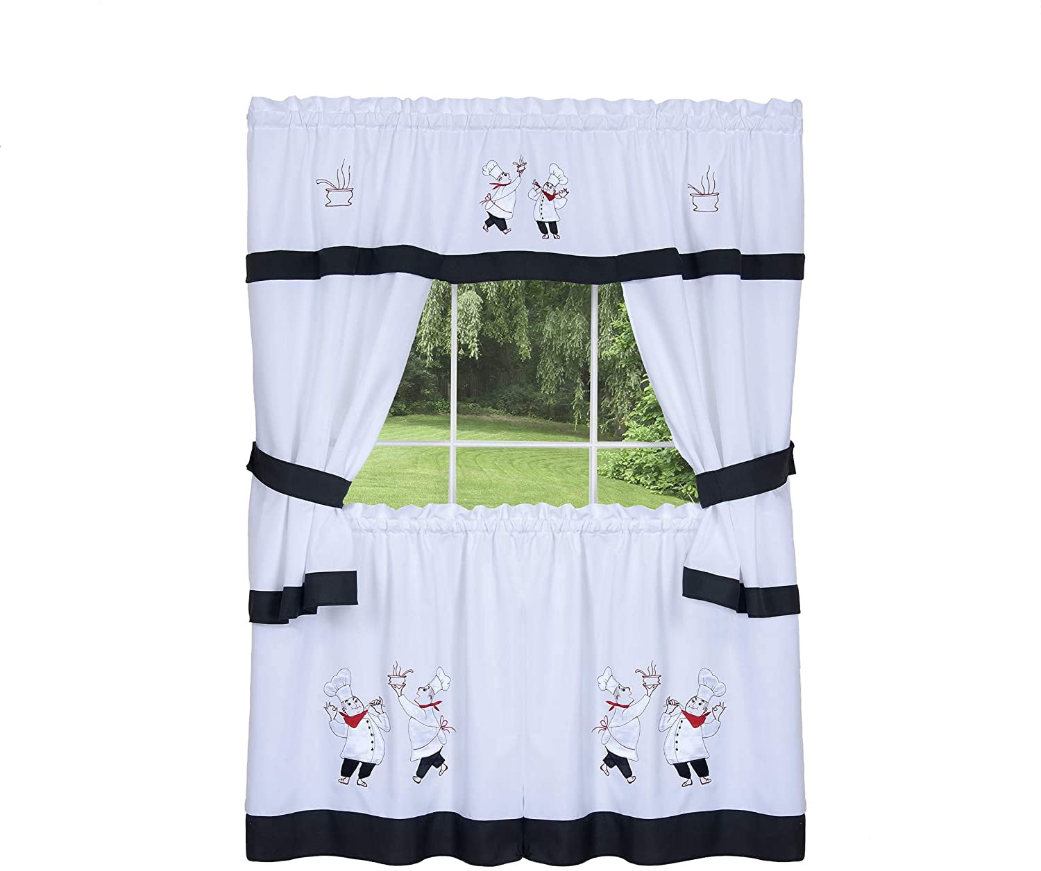 Achim Home Furnishings Bristol Cottage Gardinen-Topper 147 X 61 Cm Mit Swag-Deko