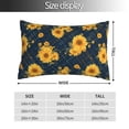 thumbnail image 2 of Kdxio Cotton Pillow Cases 16"x24" Pillowcases,Soft and Breathable Bedroom Pillow Cases-Blue Striped Sunflower A-No Pillow Core, 2 of 5