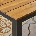 thumbnail image 3 of CoSoTower 70'' Outdoor Acacia Wood Dining Table With Iron Legs, 3 of 9