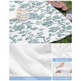 thumbnail image 6 of Teal Blue Green Beach Towels Oversized Super Absorbent, Vintage Farmhouse Boho Flower Leaf Lightweight Bath Towel Quick Dry Sets For Bathroom/Pool/Rv Camping/Beach Play/Gym Room/Picnic 35"x70", 6 of 8