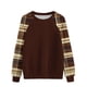 thumbnail image 2 of Ailaofu Womens Tops Color Block Raglan Long Sleeve Shirts Casual Fall Crewneck Sweatshirts, 2 of 3