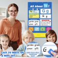 thumbnail image 4 of Generic Alphabet Learning Pocket Chart Letter Recognition Tool Classroom Wall Chart 60X40Cm/23.62X15.74 Inches Supports Early Literacy/Interactive Homeschool Aid for Kindergarten Christmas Decor, 4 of 5