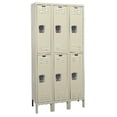 thumbnail image 1 of Hallowell U3588-2A-PT Hallowell Premium Locker, 45 in. W x 18 in. D x 78 in. H, 729 Parchment, Double Tier, 3-Wide, Assembled, 1 of 1