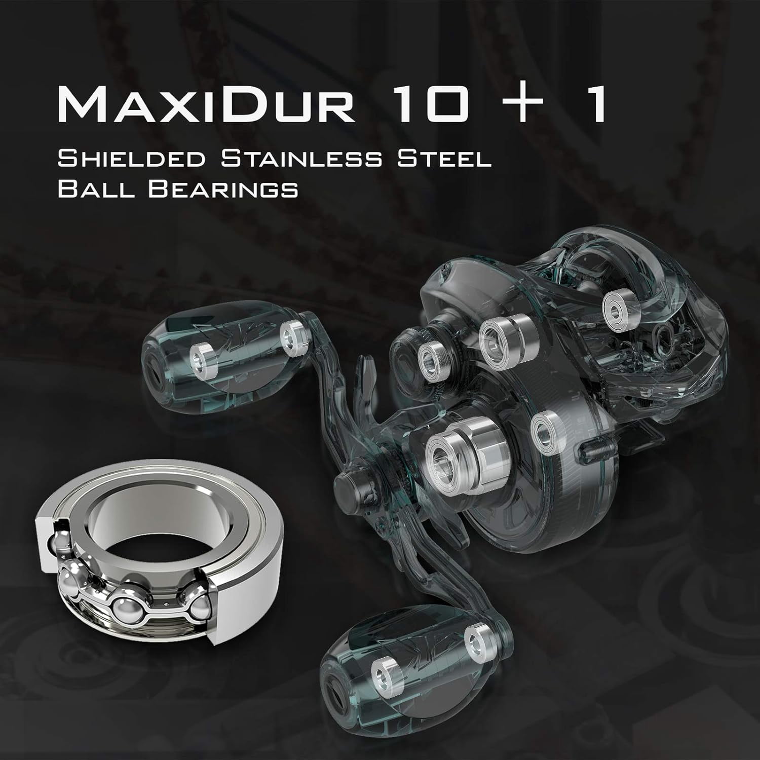 KastKing Baitcasting Fishing Reel, 10.5:1 Gear Ratio/Deadbolt 10+1 , Skipping Version-Speed Demon Elite