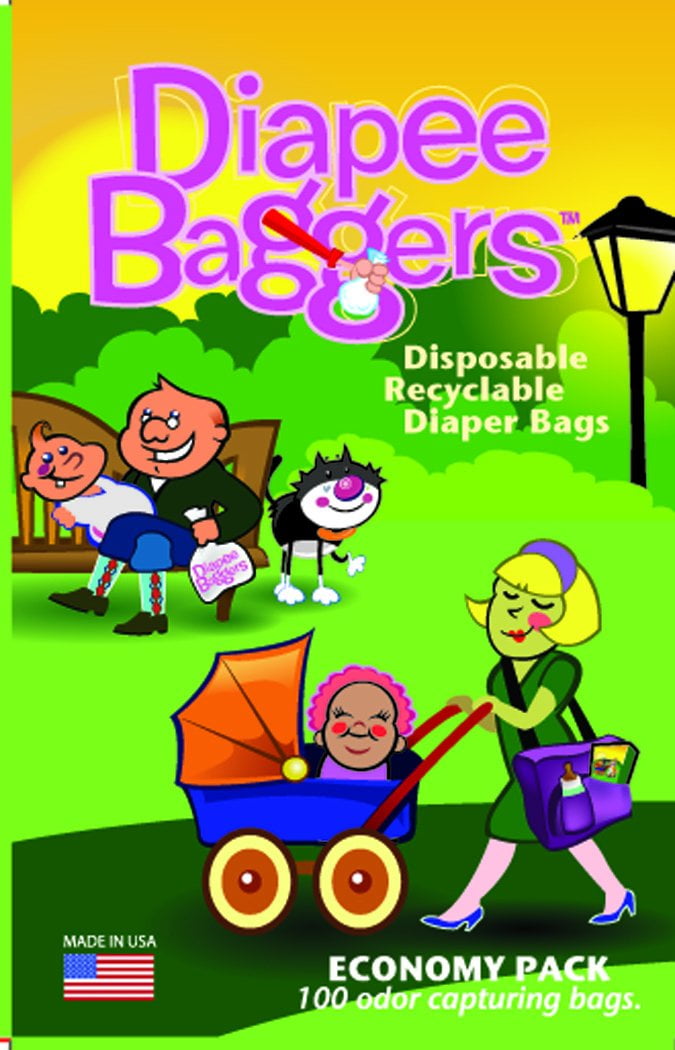 Diapee Baggers-Disposable, Recyclable Diaper Sacks (3 Pack, 300 Bags Total) - 0