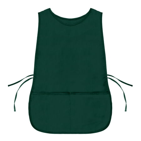 

DALIX Cobbler Apron 2 Pockets Smock Regular Double Sided Aprons 28.5 x 18.5 in Dark Green