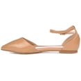 thumbnail image 3 of Journee Womens Reba Buckle Pointed Toe Ballet Flats, Widths Available, 3 of 10