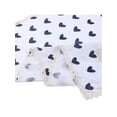 thumbnail image 5 of INSPIRE CHIC Women's Heart Printed Cotton Linen Scarves, Cute Retro Lace Trim Square Headscarf Neckerchief 23.6x23.6" White, 5 of 6