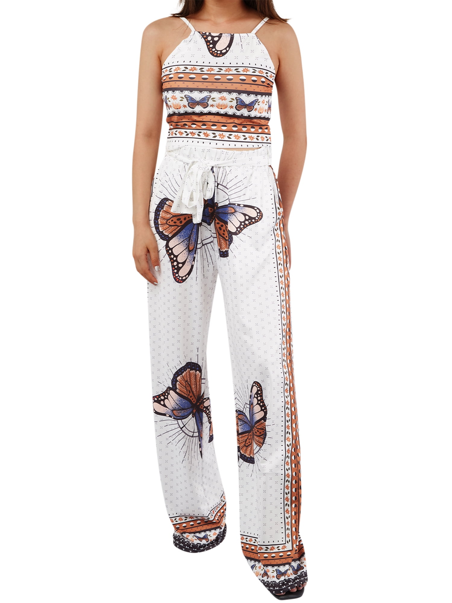 Mioliknya Women Butterfly Print Pants 