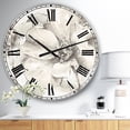 thumbnail image 2 of DesignArt Indigold Grey Peonies IV Large Wall Clock, 2 of 2