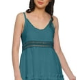 thumbnail image 4 of Moomaya Solid Sleeveless Long Maxi Dress Spaghetti Straps With Lace Trim, 4 of 6