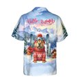 thumbnail image 2 of Hello Welcome Winter The Ski Chinese Shar-Pei Snowy Day Hawaiian Shirt Breathable Summer Unisex Merch Dog Lover - 13013, 2 of 6