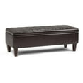 thumbnail image 1 of Simpli Home Banc de Rangement en Simili Cuir Monroe en Tanneurs Marron, 1 of 7