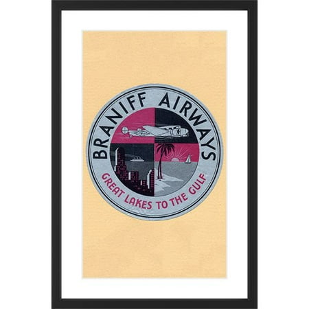 Marmont Hill Braniff Airlines Licensed Smithsonian Framed Graphic Art