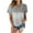 Gray, variant on asdoklhq Juniors Plus Tops & T-Shirts,Women's Printing Round Neck Loose Short Sleeve T Shirt Pullover Tops Blouse