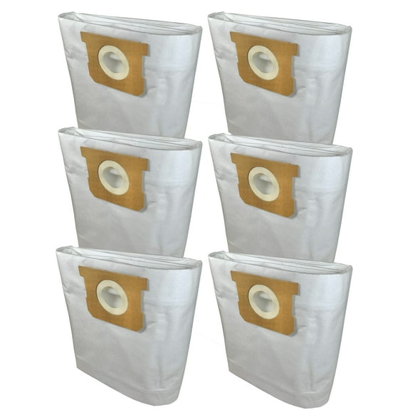 6 High-Efficiency Disposable Collection Filter Bags for Shop-Vac 90671, Type H, 5-8 Gallon