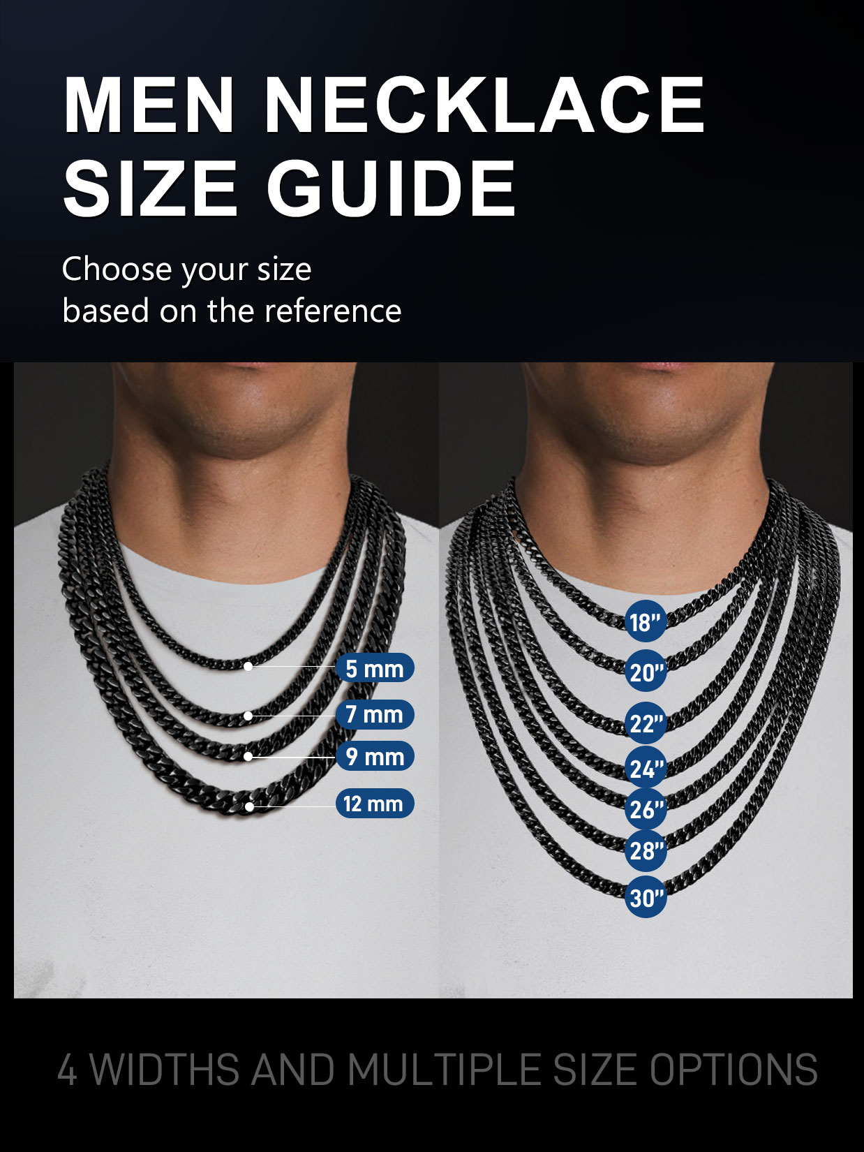 ChainsProMax Men's Black Cuban Link Necklace photo 5