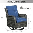 thumbnail image 5 of Bellefurn Outdoor Swivel Rocker Chairs Set of 2,Patio Wicker Swivel Glider Chairs Patio Rocking Chairs with Side Table Patio Furniture Set for Porch Deck Backyard Garden, 5 of 11