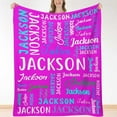thumbnail image 2 of Personalized Blanket for Kids Adults Personalized Name Blanket Custom Blanket with Name Gift for Christmas Birthday Valentines Day (Color 10), 2 of 5