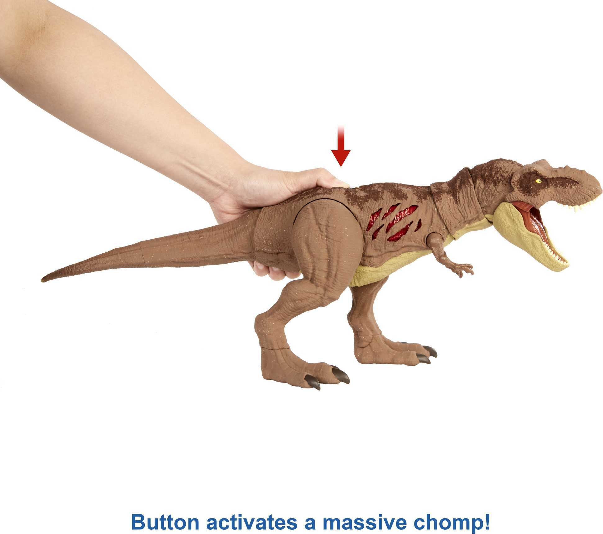 Jurassic World Extreme Damage Tyrannosaurus Rex Action Figure, Transforming Dinosaur Toy with Motion - image 2 of 6