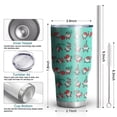 thumbnail image 6 of 30oz Turquoise Christmas Gnome Pattern Tumblers Stainless Steel Tumbler with Lid and Straw,Vacuum Insulated Double Wall Travel Tumbler Cups Mug with Cleaning Brush for Coffee,Tea, 6 of 7