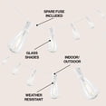thumbnail image 2 of JONATHAN Y 10-Light Indoor/Outdoor 10 ft. Rustic Industrial ST38 Clear Bulb String Lights, White - LED, 2 of 6