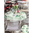 thumbnail image 5 of Outdoor Tablecloth with Umbrella Hole for Patio/Picnic/Party/Camping, Botanical Leaves Waterproof Table Cloth Round Cover Washable, Weeping Berry Spring Plants Summer (Dia 54"), 5 of 8