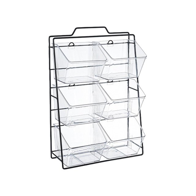 bedienty Stovetop Storage Rack Coffee Pod Storage Home for Ginger grids Onion Garlic 6 Office 6 grids