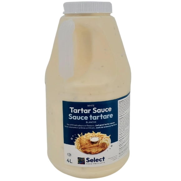 Select White Tartar Sauce - Tangy Flavor - Perfect for BBQs & Parties - 4Ltr - Pack of 2 - Premium Condiment for Seafood, Fish, and More (2x4Ltr)