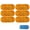 6x Amber, variant on Oval Reflectors Self Adhesive Or Drill Mount Quick Mount SAE 13 DOT 2x Red