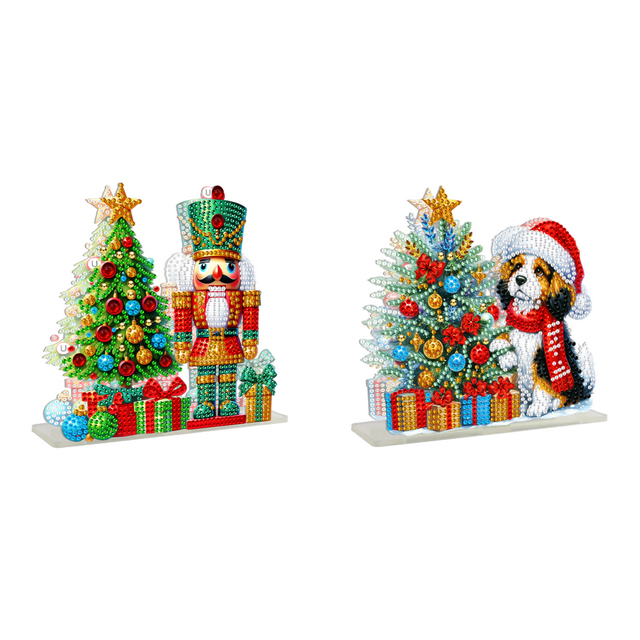 Acrílico Navidad Cascanueces Doble Cara Diamante Pintura Papel Toalla