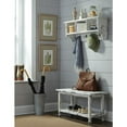 thumbnail image 3 of Alaterre Furniture Country Cottage Coat Hooks and Bench Set, White Antique Finish, 3 of 10