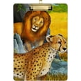 thumbnail image 1 of FMSHPON Cheetah Lion Rhinoceros Clipboard Hardboard Wood Nursing Clip Board and Pull for Standard A4 Letter 13x9 inches, 1 of 7