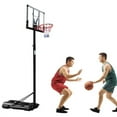 thumbnail image 5 of Clearance! 44 Inch Backboard, Basketball Hoop Portable Basketball Goal System with Offical Height Adjustable from 2.45m-3m for Teenagers Indoor Outdoor, 5 of 11