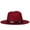 Wine Red, variant on Limei Women's Classic Wide Brim Fedora Hat with Belt Buckle Felt Panama Hat for Men Women (Grey)