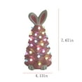 thumbnail image 3 of Lksixu Glowing Rabbit Tree Ornaments, Easter Decoration Ceramic Bunny Tree with Colorful LED Light Bulbs Battery Operated Bunny Tree Lamp Light Up Rabbit Figurine Collectione Tabletop Gifts for Kids, 3 of 7