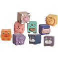 thumbnail image 2 of Muyoka Bloques de construcción blandos para niños pequeños Bloques de silicona blanda Juguetes para morder y apretar para bebés Bloques de cubos con animales Pueden masticar Bloques de construcción Ju Muyoka Hogar, 2 of 3