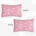 thumbnail image 4 of Bixox Pink Flamingos and Flowers Printed Pillow Protector,Super Soft Ideal for Home,Guests,Rentals - 16"x24", 4 of 8