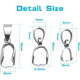 thumbnail image 3 of Pendant Clip Clasp,60pcs 3 Sizes Pinch Clip Bail Clasp Stainless Steel Pendant Clasp for Jewelry Making Crafts DIY,15mm/16mm/18mm, 3 of 7