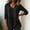 Black women peplum top a1, variant on Yrmaups Loose Fit 3/4 Sleeve Peplum Top for Women, Casual V Neck Ruffle Blouse, Soft Stretch Tunic for Vacation Office Travel Everyday Outfit, Pink L