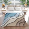 thumbnail image 5 of Blue Brown Beach Coastal Throw Blankets, Abstract Geometric Ocean Waves Soft Fleece Blanket Decorative for Home Sofa Couch Chair Living Bedroom, 30x40 Inches,, 5 of 8