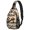 Geometric Diamond Beige Pattern, variant on Geometric Triangle White Pattern Sling Backpack, Unisex Daily Travel Sling Pack with Side Mesh Pockets, Adjustable Ambidextrous Strap Gift Ideas for Hiking Cycling Walking