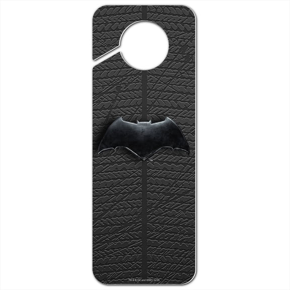 Justice League Movie Batman Logo Plastic Door Knob Hanger Sign