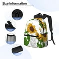 thumbnail image 3 of Yield Plump Sunflower And Sketch Print Backpack for Women Men, Lightweight Casual Travel Daypack, Classic Basic College Backpack, Middle School Bag, 3 of 5