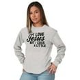 thumbnail image 5 of I Love Jesus But I Cuss a Little Women's Long Sleeve T Shirt Brisco Brands X, 5 of 6