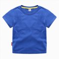 thumbnail image 2 of NIEWTR Boys Cotton T-Shirts Kids 5-10 Years Short Sleeve Crewneck Tshirt Solid Color Basic Tees 2026 Summer Casual Soft Tops(A-A,12-18 Months), 2 of 9