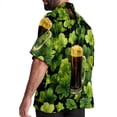 thumbnail image 3 of Saint Patrick's Day Men's Printed Casual Button Down Short Sleeve Beach Shirts, 3 of 6