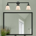 thumbnail image 3 of 205-OB-G54 Innovations Lighting Bell - 3 Light Bath Vanity In Industrial Style-11 Inches Tall and 30 Inches Wide-Oil Rubbed Bronze Finish-Seedy Glass, 3 of 4