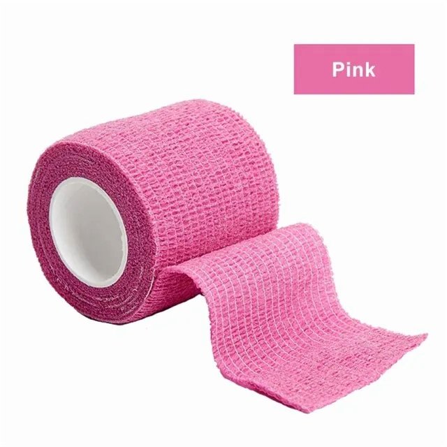 1 Rouleau 2.5/5/7.5/10cm*4.8m Bandage Élastique Tissé Auto-Adhésif pour Fixation Sportive Doigt Poignet Jambe