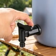 thumbnail image 6 of 1 Pc Plastic Barrel Valve Faucet, Black Plastic Thread Rain Barrel Spigot Kit, Water Tank Faucet, Garden Tool Rain Water Accessory for Industrial and Household Buckets, 3.14x4.69 inch, 6 of 7